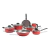 CONJUNTO DE PANELAS 7 PEÇAS RUBI BRINOX
