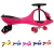 Carrinho Infantil Manual 360° com Rodinhas de LED – BH Store