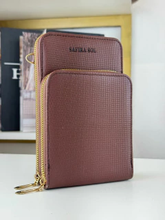 Porta Celular 2 zíperes - Safira - Lilo Acessórios | Atacado de bolsas 