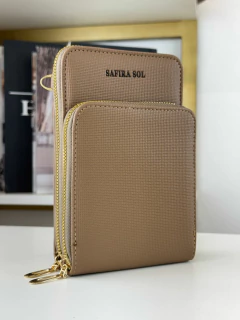 Porta Celular 2 zíperes - Safira - loja online