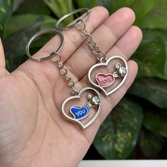 Pacote chaveiro casal AMOR c/ 6 un
