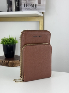 Porta Celular 2 zíperes - Safira - Lilo Acessórios | Atacado de bolsas 