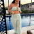 CONJUNTO RAQUEL TOP COM BOJO +CALÇA COM BOTOES NA LATERAL- MICROFIBRA TACTEL - Donna'T