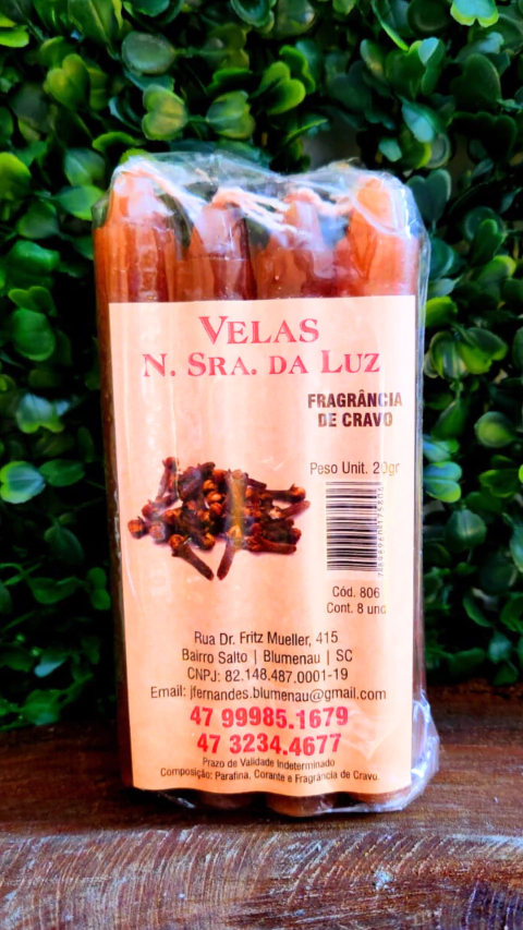VELA PALITO CRAVO AROMÁTICA - PACOTE C/8