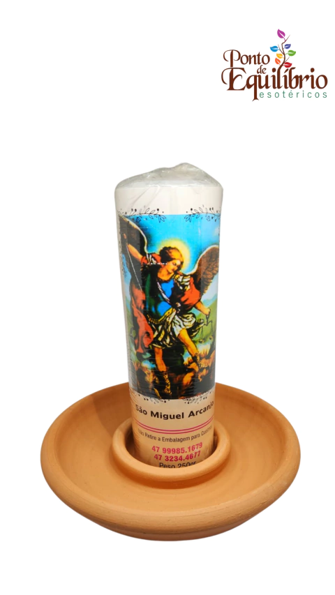 CASTIÇAL P/ VELA 7 DIAS - CERÂMICA