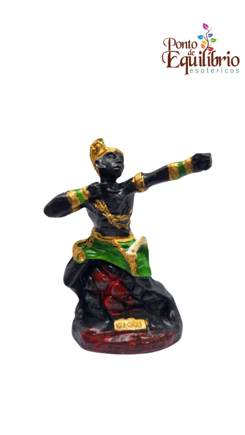 IMAGEM ORIXÁ OXÓSSI C/ FLECHA - 9,5cm