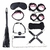 Kit Sado Completo Sadomasoquismo Preto com Rosa 8 peças