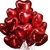 Kit 5 Balão Formato de Coração Metalizado Vermelho Decoração Dia dos Namorados 21cm - Enaltecer - Bem-Estar Íntimo
