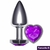 Plug Anal Coração Roxo Tamanho Grande Excita Dilata Lubrific