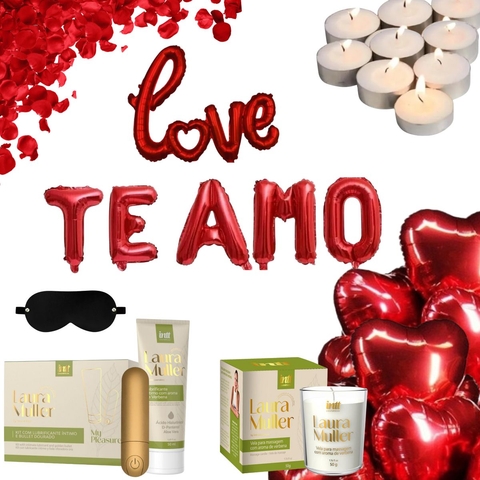 Presente Surpresa Dia dos Namorados Sensorial Decoração Vibrador Bullet Lubrificante Vela Massagem