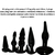 KIT com 1 Plug Jelly c Vibro e 5 plug anal e Dedeira Preto - comprar online