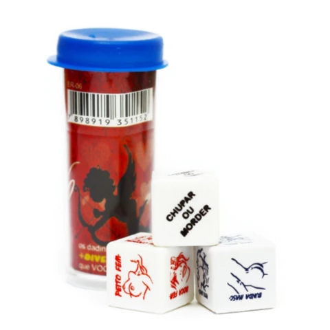 3 Dados Eróticos Cupido Adão e Eva