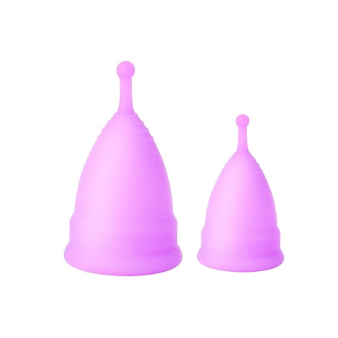 Kit com 2 Coletores Menstrual em Silicone Hipoalergênico Aveludado Reutilizável Tamanhos P e M