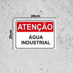 Placa de Sinalização Atenção Agua Industrial em Pvc na internet