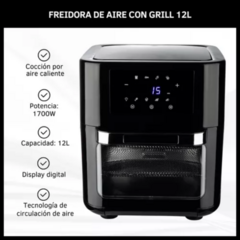 Freidora de Aire 12L con Grill Touchscreen + REGALO - Clickfan