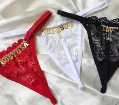 CALCINHA FIO FRASES COM STRASS SEGREDOS - LINHA PREMIUM - comprar online