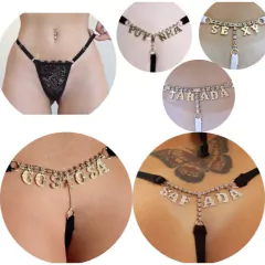 CALCINHA FIO FRASES COM STRASS SEGREDOS - LINHA PREMIUM na internet