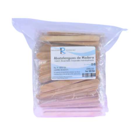 Abatelengua Esteril Madera C/500 Pzs.