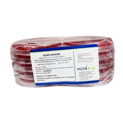Agar Sangre (Ast) Paquete Con 10 Placas Mcd Lab