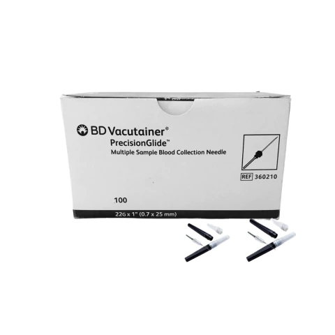 Aguja Vacutainer Negra BD 22G x 25mm c/100 pzs
