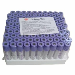 Tubo Vacutainer Lila 4ml Edta K2 c/100 Golden vac