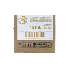 Jeringa Desechable 10ml C/Aguja 20x32 100pzs DL