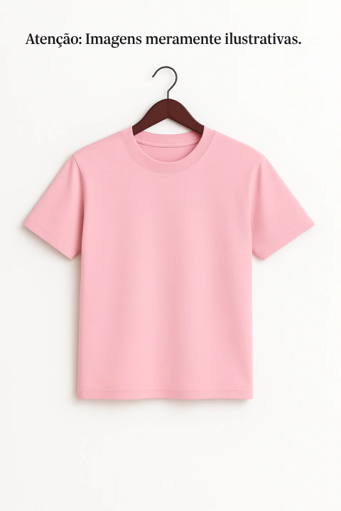 Camiseta Masculina Rosa Bebê - 100% Algodão - Pacote 10 unidades - comprar online