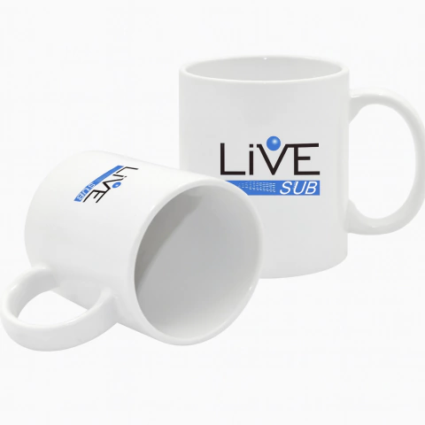 Caneca Branca de Cerâmica 325ml/ Live Sub - 36 Un. - comprar online