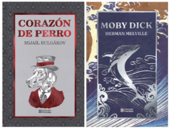 Corazón de Perro de Mijaíl Bulgákov y Moby Dick de Herman Melville Fractales Pasta Dura