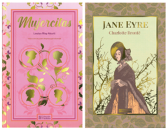 Mujercitas de Louisa May Alcott y Jane Eyre de Charlotte Bronte Pasta Dura Colección Fractales