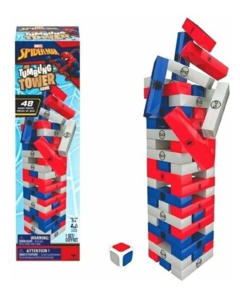 Spiderman Tumbling Tower Game 48 Piezas de Madera Spin Master