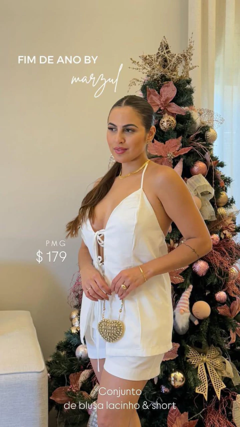 Conjunto Short e blusa amarração Frontal