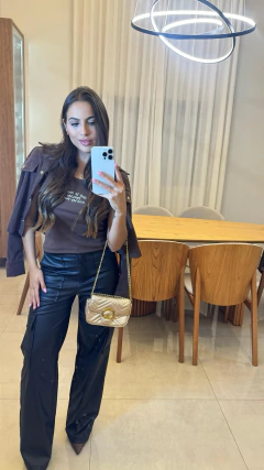 Calça Cargo Couro PU - Marzul Beachwear