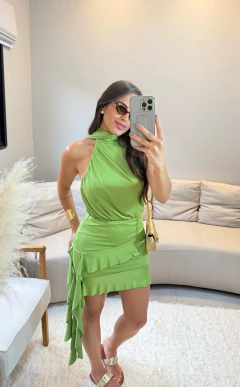 Vestido Babado Poliamida - loja online