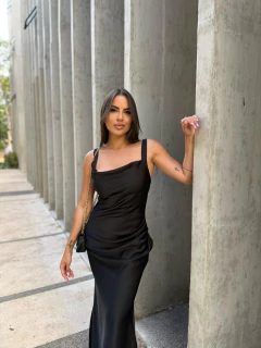 DRESS MAVI CETIM - comprar online