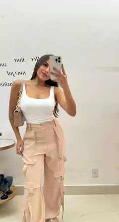 Calça Cargo Lya Bege
