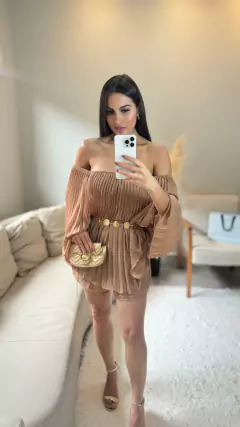 Conjunto Plissado Ombro Á Ombro - loja online