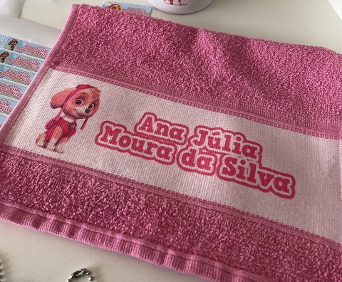 Toalha de mão personalizada