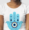 Camiseta Feminina Hamsá/Mão de Fátima - Reserva INK