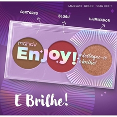 Paleta Enjoy Trio Contorno, Blush e Iluminador - Mahav