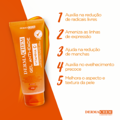 Gel Anti-idade c/vitamina C Dermachem 100 G - Marlu Produtos de Saúde e Beleza