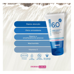 Protetor Solar Facial Sem Cor FPS 60 Sun Dermachem 40 g - comprar online