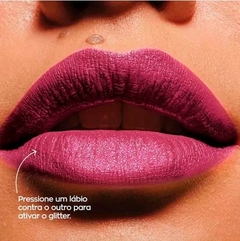 Batom Liquido Matte Glitter Effect Avon Power Stay