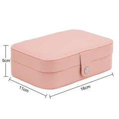 PORTA-JOIAS/MAQUIAGEM RETANGULAR MÉDIO COM DIVISÓRIAS PÓRTATIL VIAGEM - Marlu Produtos de Saúde e Beleza