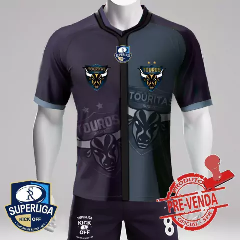 CAMISA TOUROS E TOURITAS RUGBY TORCEDOR - SUPERLIGA