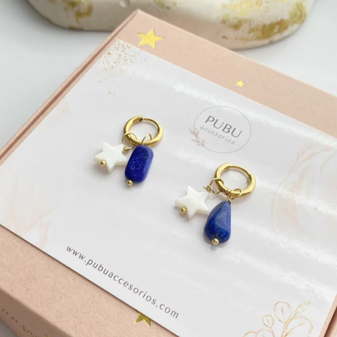 Aretes Estrellas- Lapislázuli
