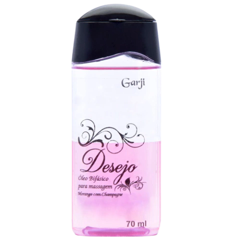 Óleo para Massagem Desejo Bifásico Morango com Champanhe 70ml