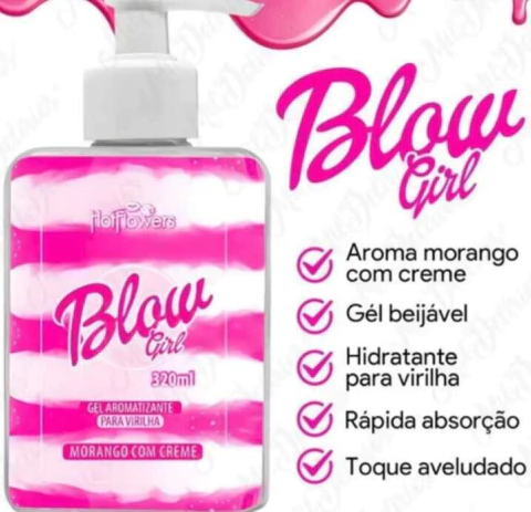 Blow Girl Gel Aromatizante Beijável Para Virilha 320ml Hot Flowers