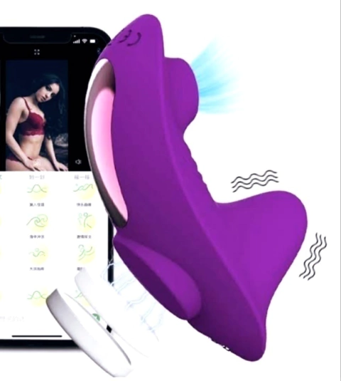 VIBRADOR E SUGADOR CALCINHA COM APP