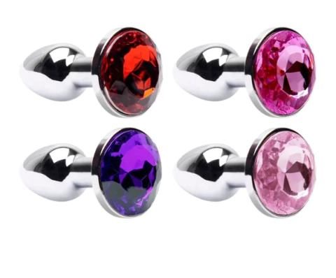 Plug Anal Mini Em Metal Cromado Cônico